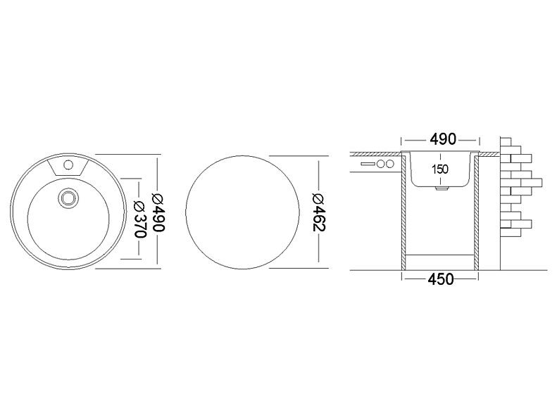 Мойка врезная Фаворит FAD500 -GT6K 0C