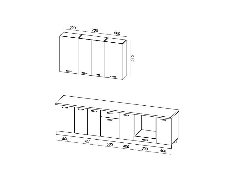Кухня Грейс — длина 3,1 м Кухня Грейс — длина 3,1 м
