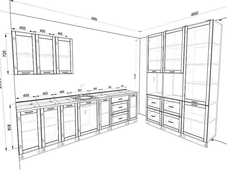 Кухня Базис Nicole-Wood — длина 3,3 м Кухня Базис Nicole-Wood — длина 3,3 м