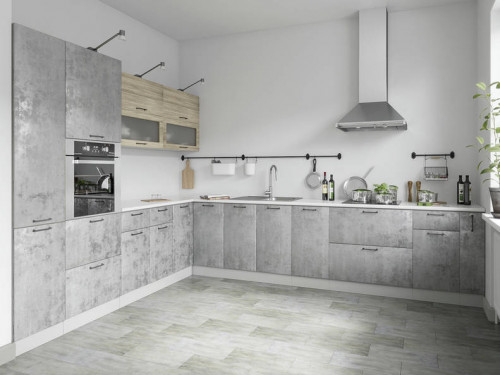 Модульная кухня Лофт — длина 4,1 м, ширина 2,6 м