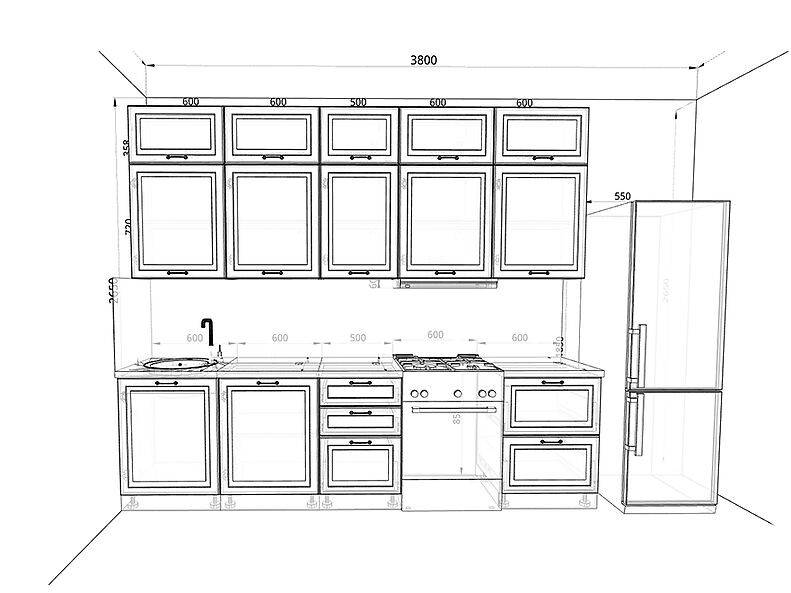 Кухня Ницца Роял 2,9 метра Кухня Ницца Роял 2,9 метра