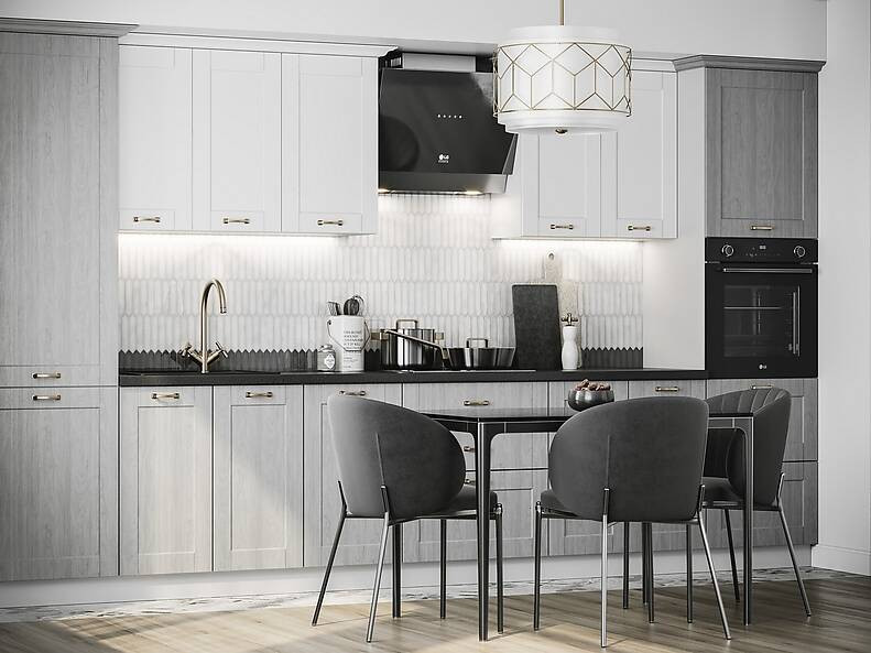 Кухня Базис Nicole-Wood — длина 3,9 м Кухня Базис Nicole-Wood — длина 3,9 м