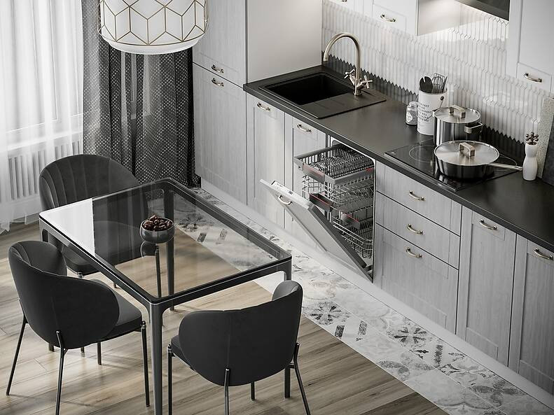 Кухня Базис Nicole-Wood — длина 3,9 м Кухня Базис Nicole-Wood — длина 3,9 м