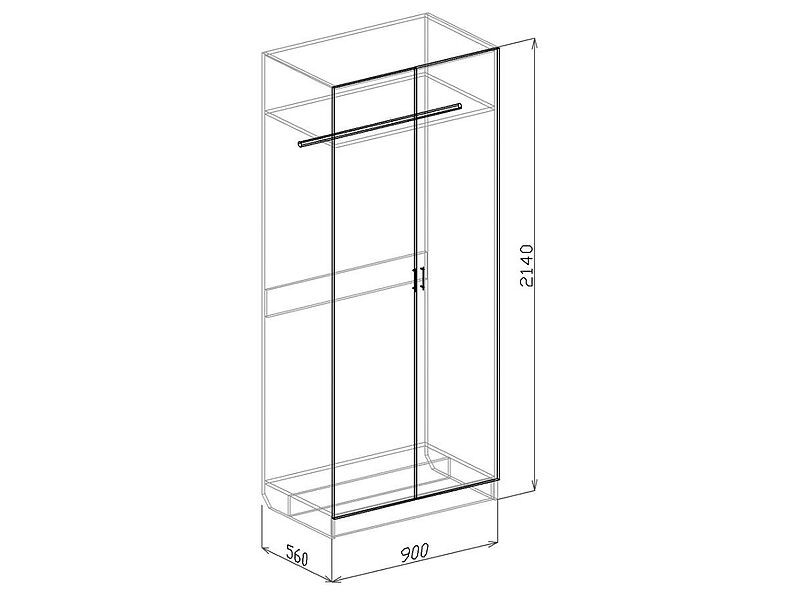 Шкаф 2х Токио 90 см Шкаф 2х Токио 90 см