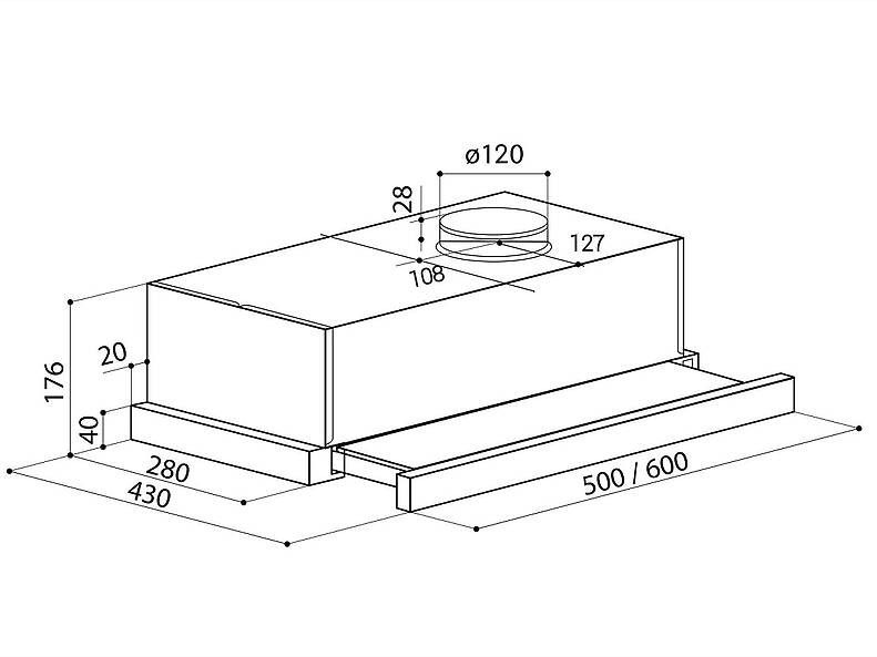 Вытяжка HUBBLE 600 IVORY Вытяжка HUBBLE 600 IVORY