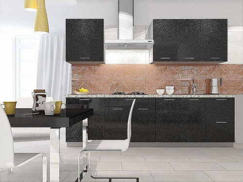 Кухня Базис — длина 2,5 м Кухня Базис — длина 2,5 м