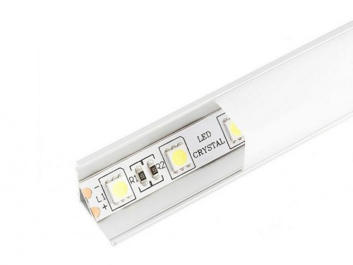 Профиль алюминиевый 16х16мм L-2м, угловой с заглушками и крепежом Профиль алюминиевый 16х16мм L-2м, угловой с заглушками и крепежом