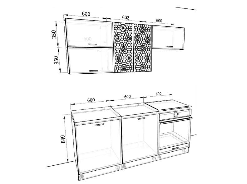 Кухня Люкс — длина 1,8 м Кухня Люкс — длина 1,8 м