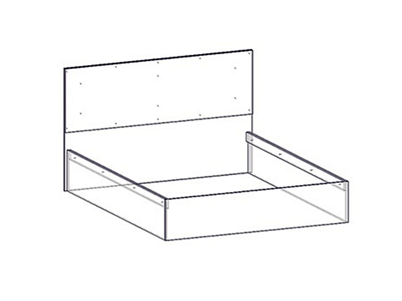 Кровать мягкое изголовье Виктория (ММ) 151 см