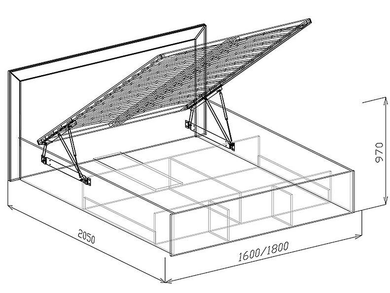 Модуль № 34 Кровать №3 с подъёмником (с ортопедическим основанием) Корвет 180 см Модуль № 34 Кровать №3 с подъёмником (с ортопедическим основанием) Корвет 180 см