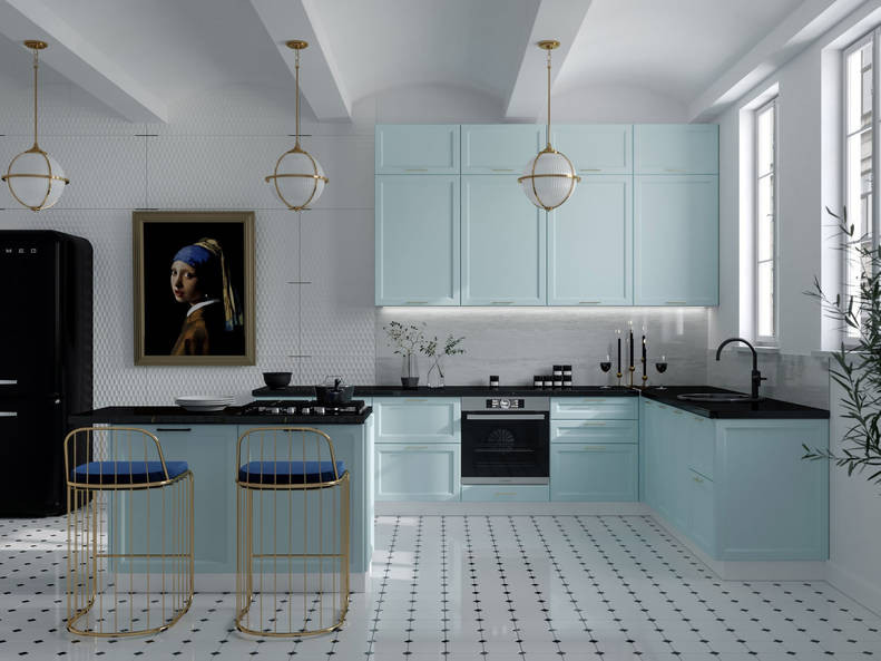 Кухня Тулиппа- М — длина 3,2 м ширина 2,4 м