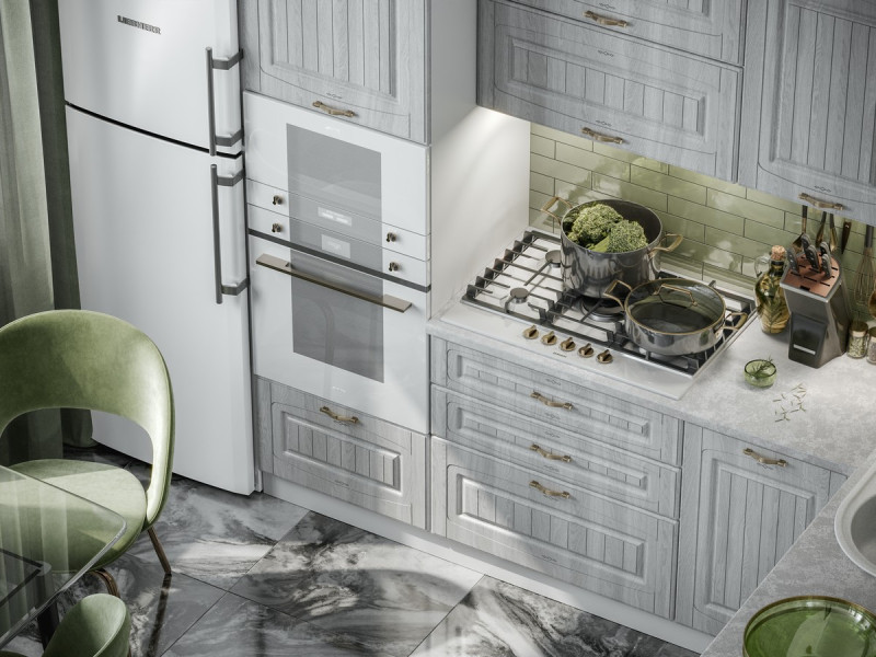 Кухня Кантри Прованс - длина 3,1 м, ширина 1,5 м