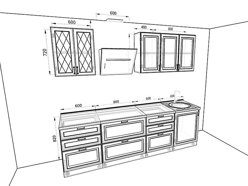 Кухня Ницца 2,6 метра
