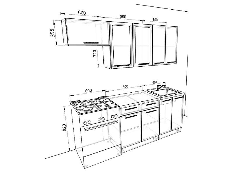 Кухня Валерия-М 2,0 метра Кухня Валерия-М 2,0 метра