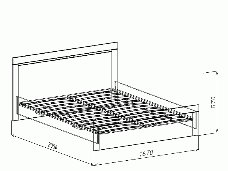 Кровать №1 (с ортопедическим основанием) Токио 167 см Кровать №1 (с ортопедическим основанием) Токио 167 см