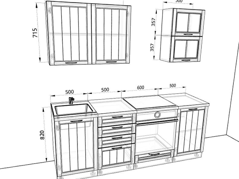 Кухня Лондон 2,1 метра Кухня Лондон 2,1 метра