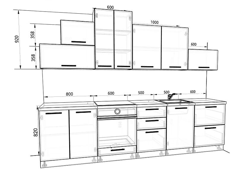 Кухня Валерия-М 3,0 метра Кухня Валерия-М 3,0 метра